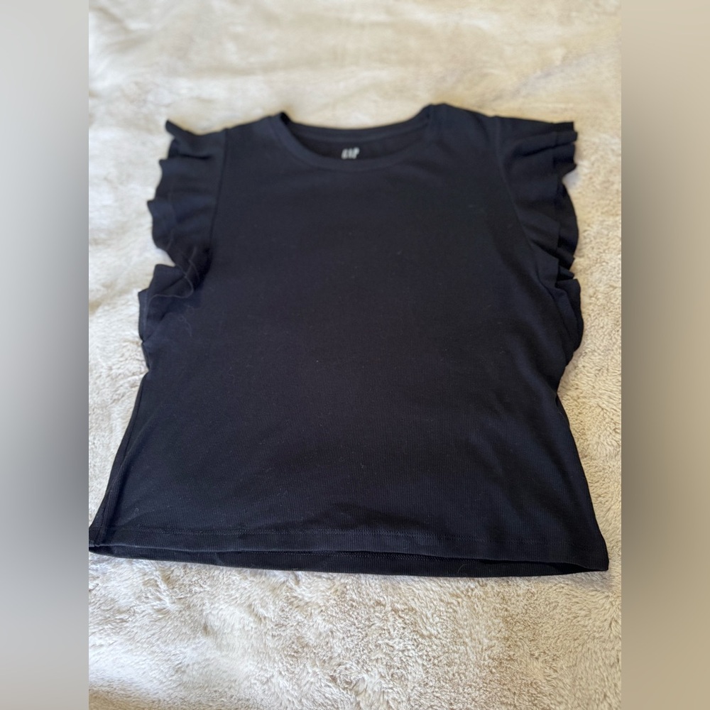 *NWT* GAP rubbed flutter sleeve top. Size L - Picture 3 of 7